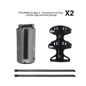 [PAKETVERKAUF] XTOURING DRY Bag 7L Iron Grey + exklusives DOM Gorilla Cage-Paket 