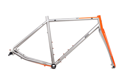 Vélo tout route Double Ace Columbus | (Argent métallisé/Orange)