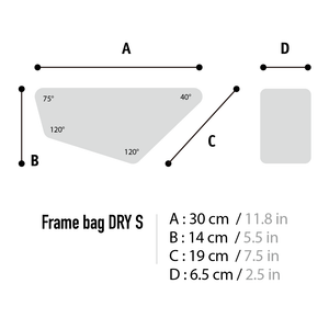 XTOURING Frame Bag DRY S Honeycomb Iron Grey